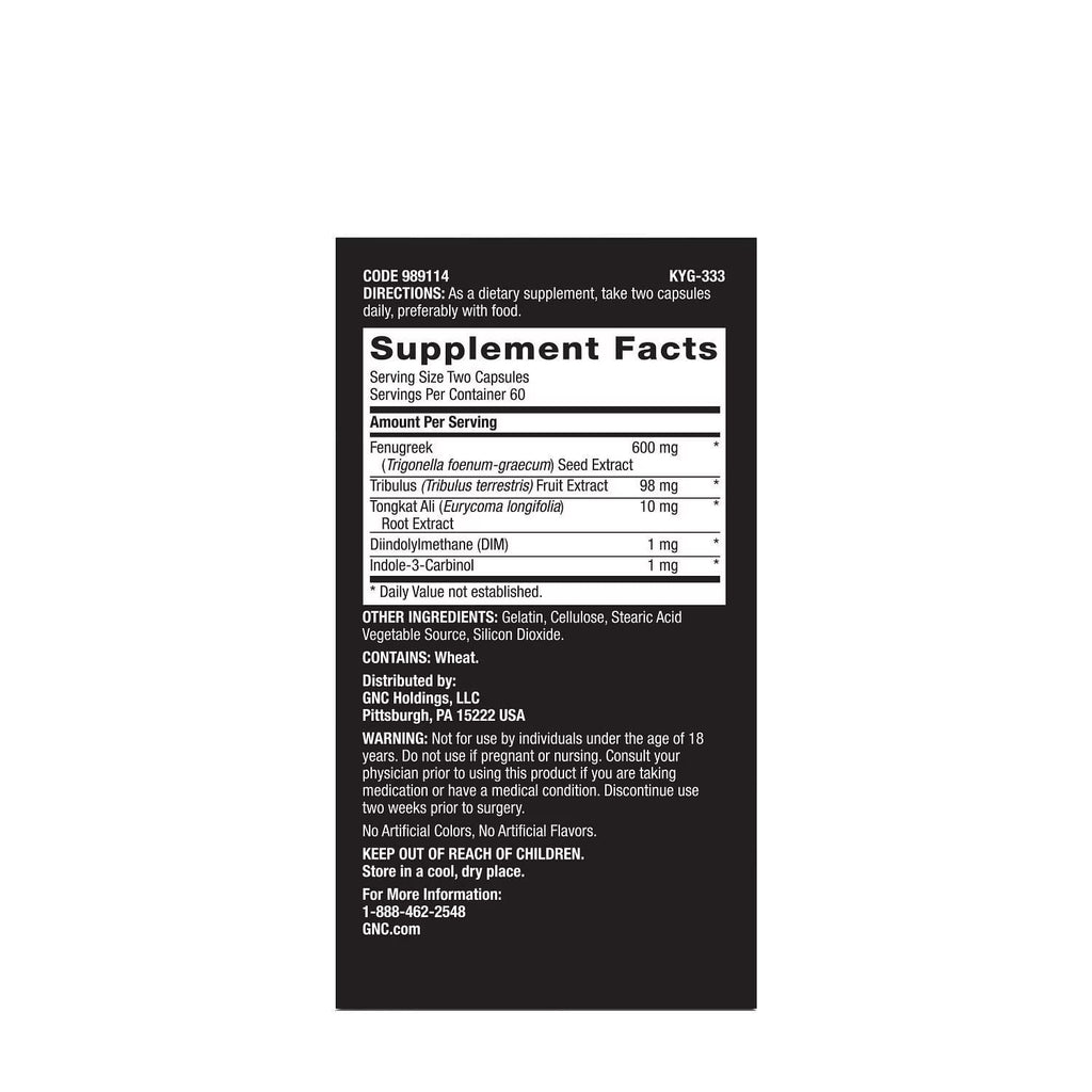 GNC Men's Advanced Testosterone Caplets, Science Backed Formula,  60 Count, 30 Servings