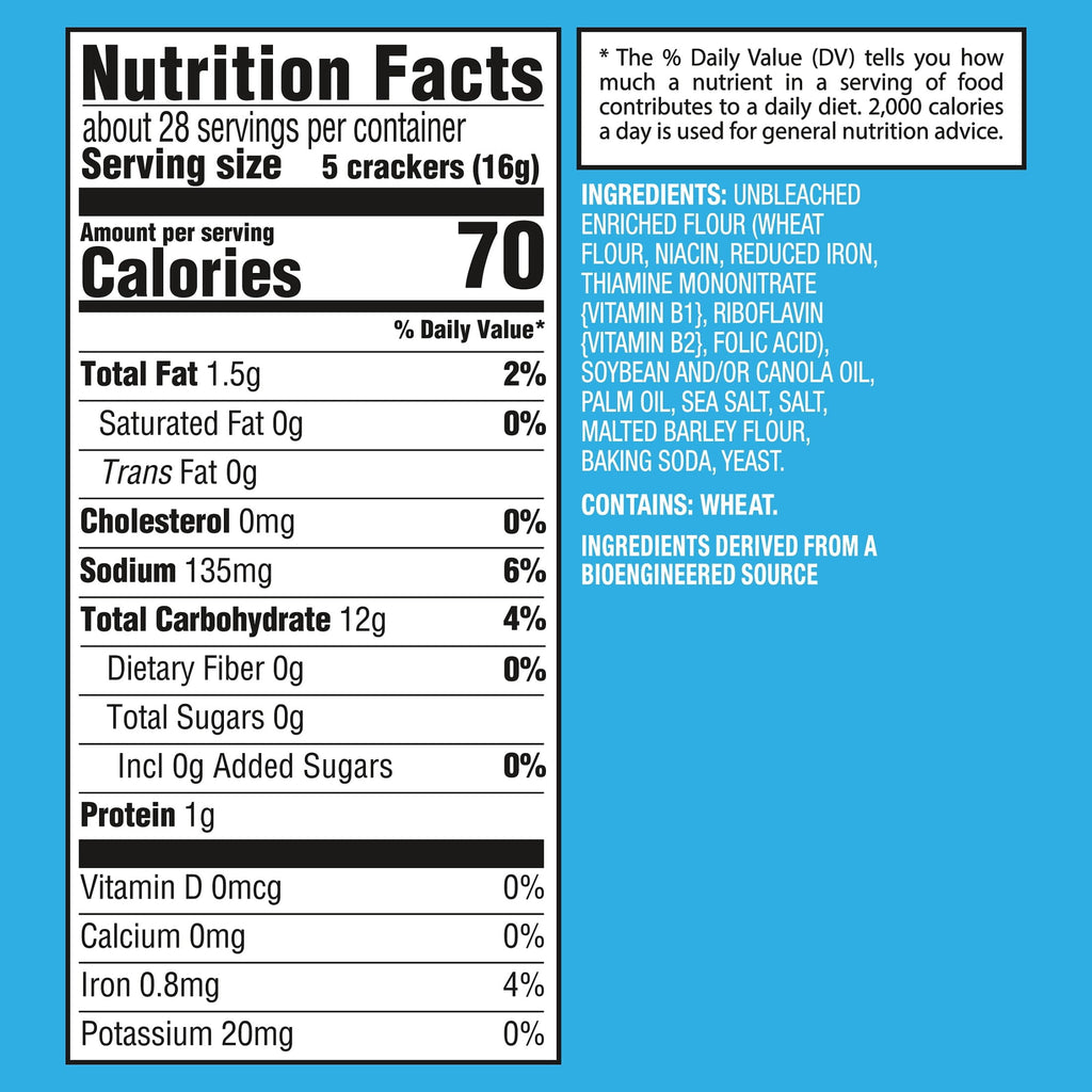 Premium Original Saltine Crackers, Lunch Snacks, 16 oz