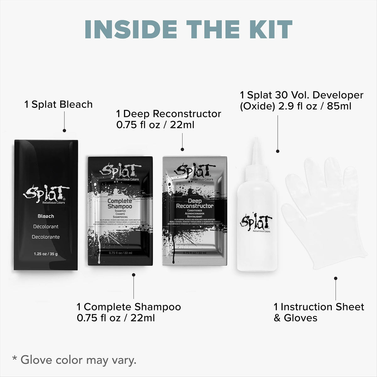 Splat Lightening Bleach, Semi-Permanent Lightening Hair Dye for All Hair Colors