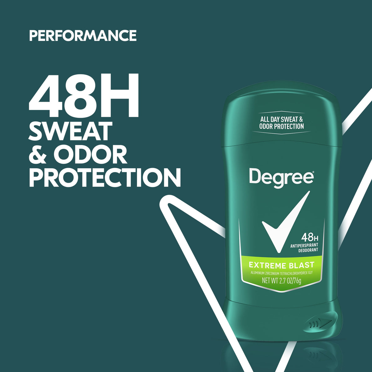 Degree Men Original Protection Antiperspirant Deodorant Stick for Men Extreme Blast Citrus Scent, 2.7 oz