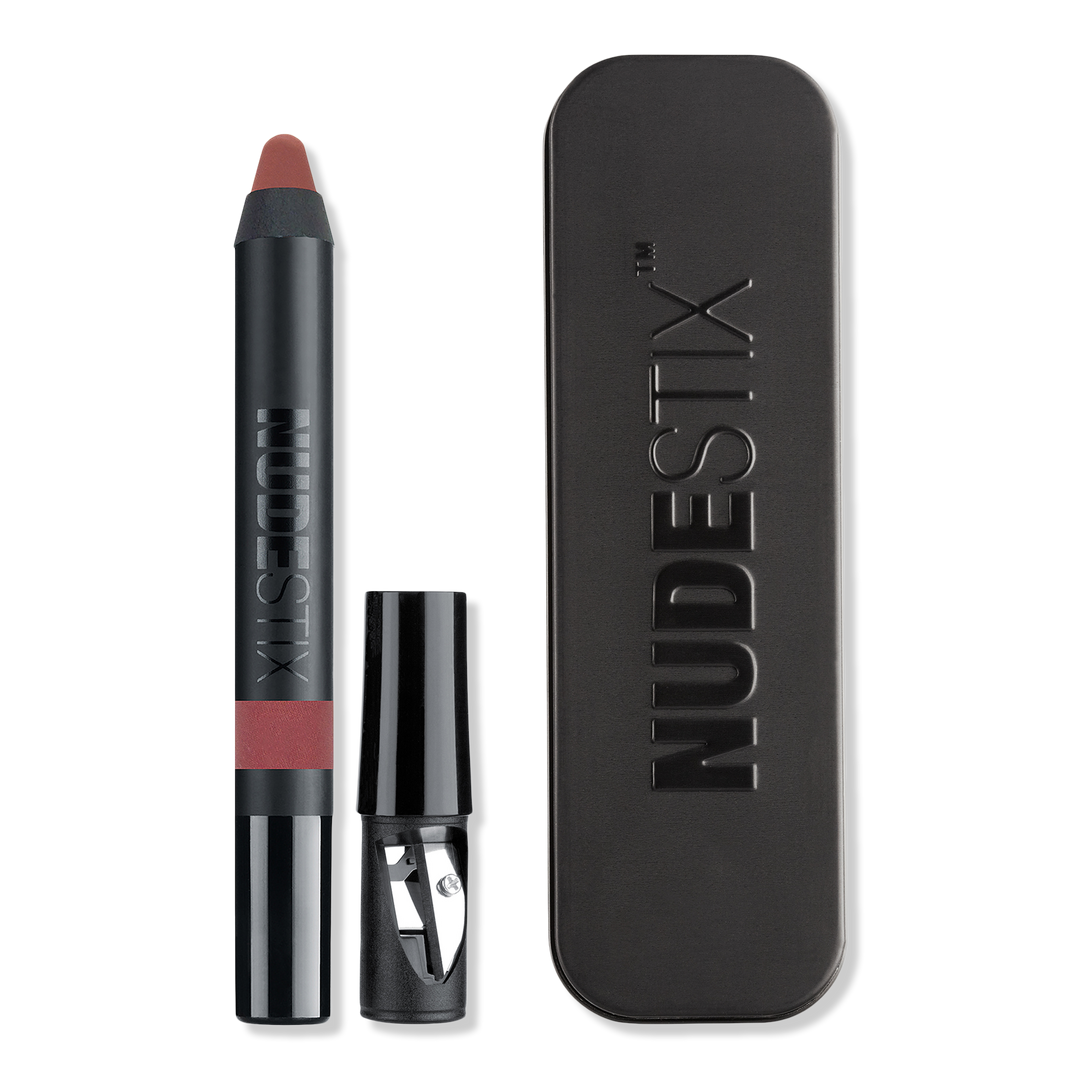 NUDESTIX Intense Matte Lip + Cheek Pencil, Purity, 0.1 oz