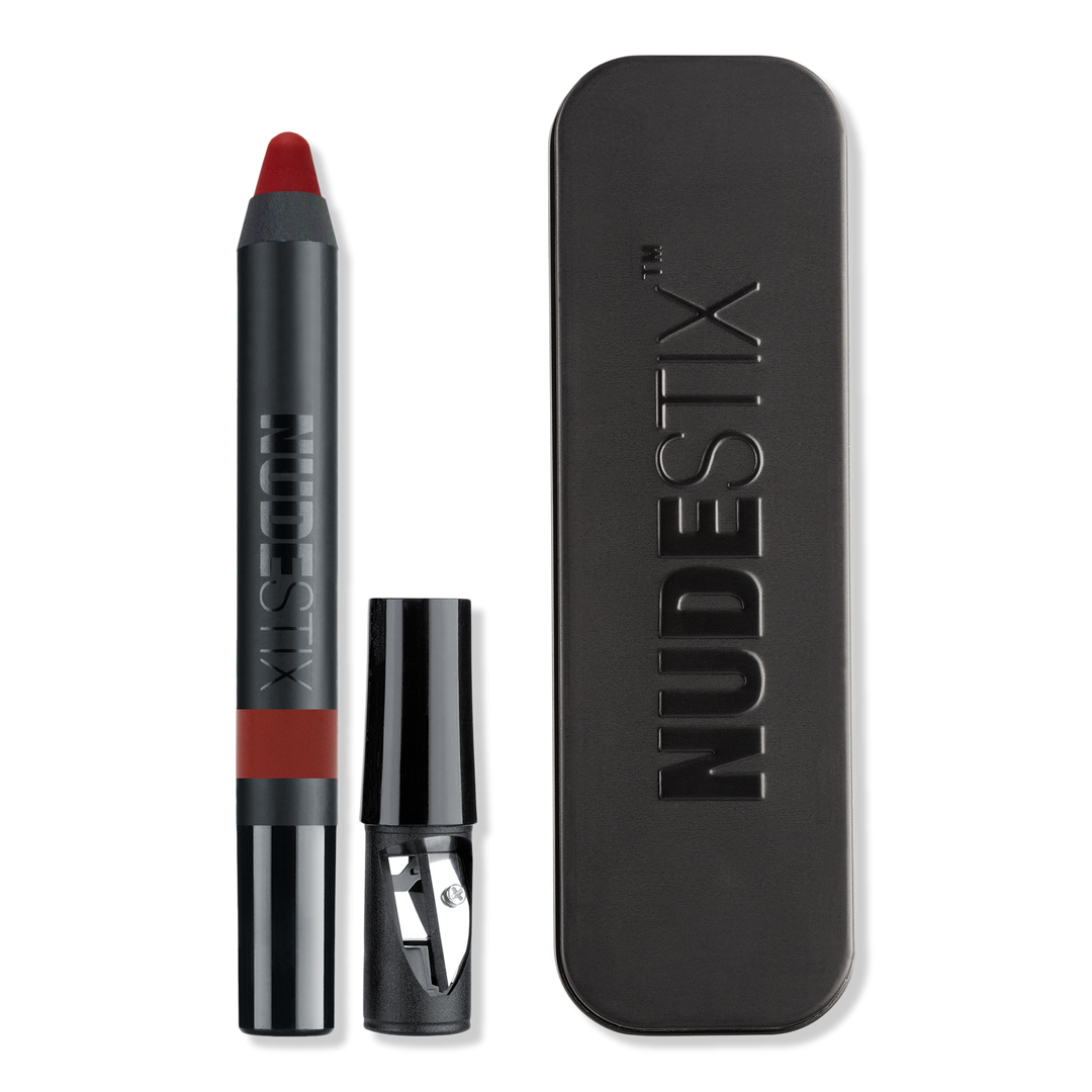 NUDESTIX Intense Matte Lip + Cheek Pencil, Royal, 0.1 oz