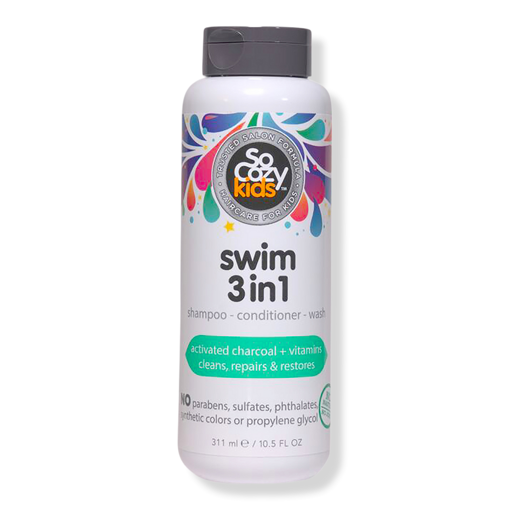 Swim 3-In-1 Shampoo Conditioner Body Wash Activated Charcoal for Kids