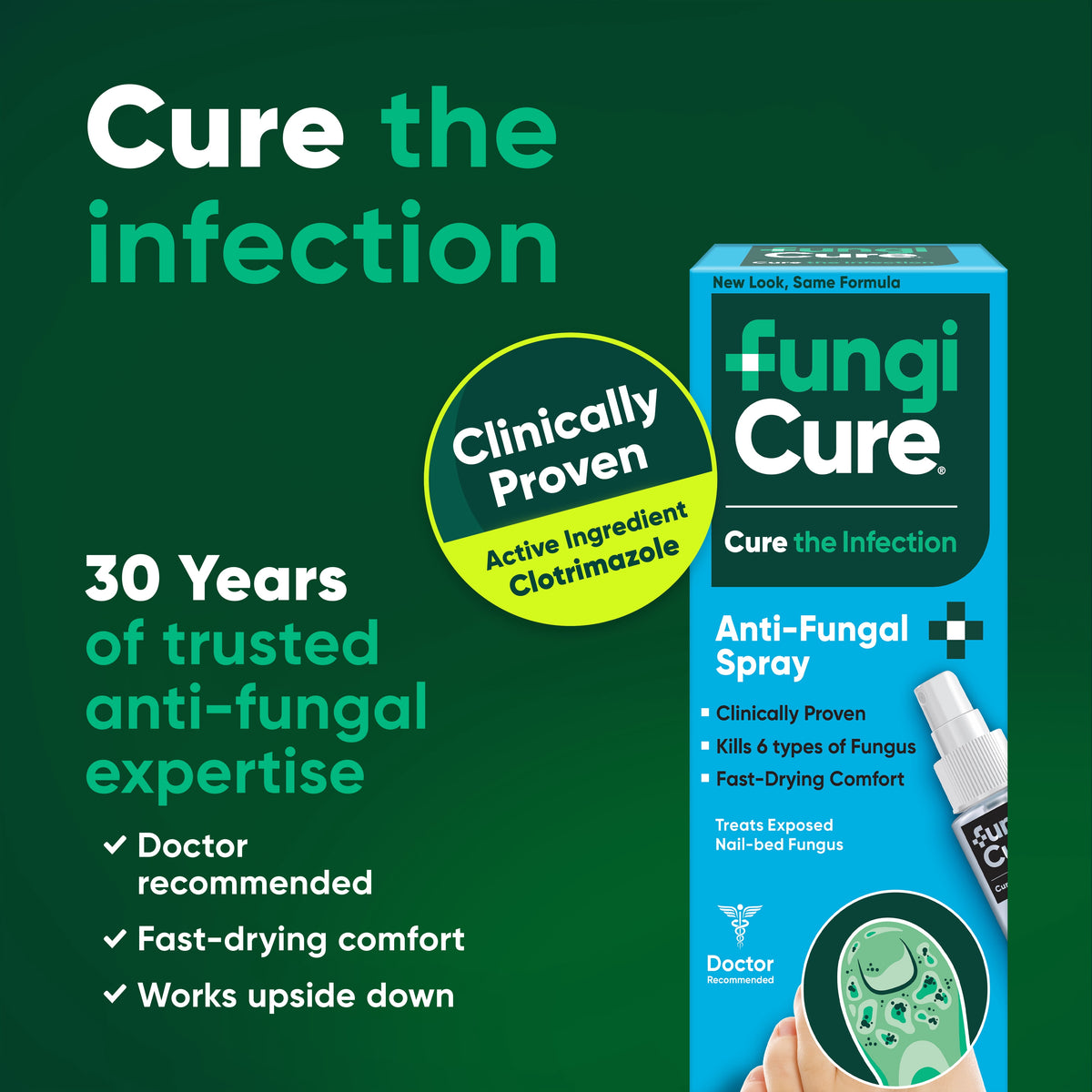 Fungicure Intensive Spray Anti-Fungal Treatment, 2 fl oz, 1 Pack