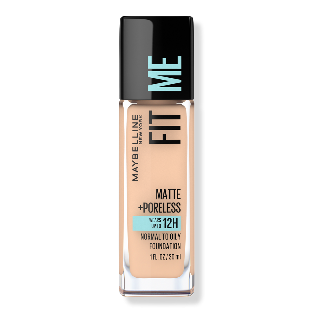 Maybelline Fit Me Matte + Poreless Liquid Foundation, Soft Sand 124, 1 oz