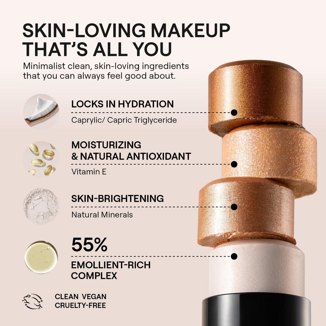 NUDESTIX Nudies All Over Face Color, Glow, Bubbly Bébé by Jose Corella, 0.28 oz