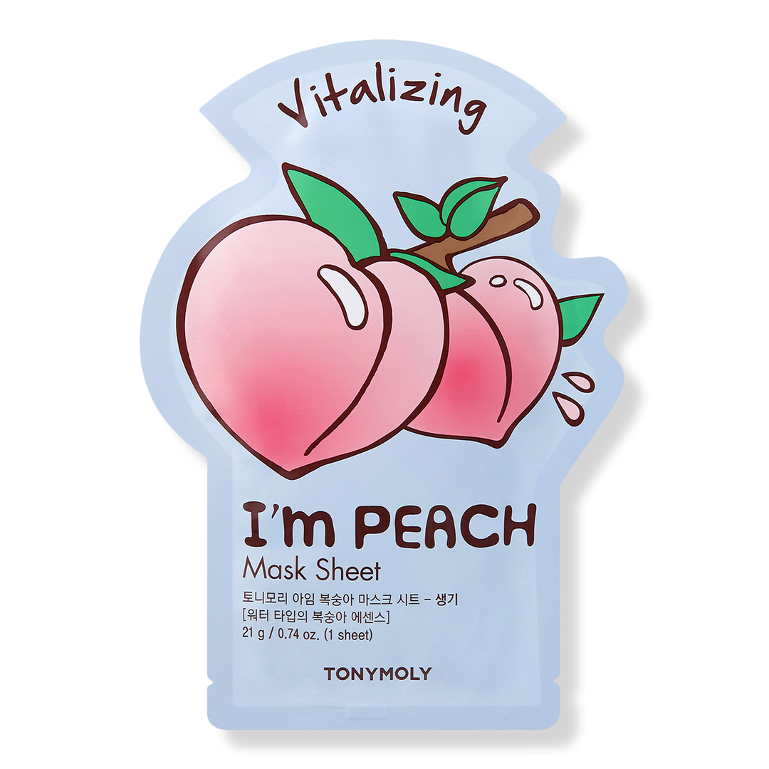 TONYMOLY I'm Real Peach Sheet Mask, 0.70 oz