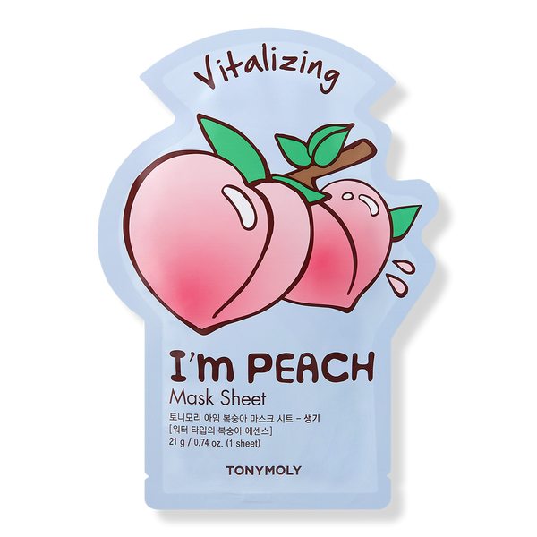 TONYMOLY I'm Real Peach Sheet Mask, 0.70 oz