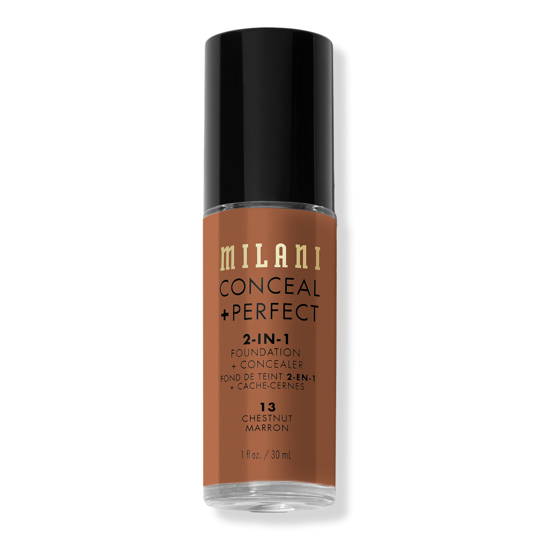 Milani Conceal + Perfect 2-in-1 Foundation + Concealer, Chestnut, 1 oz