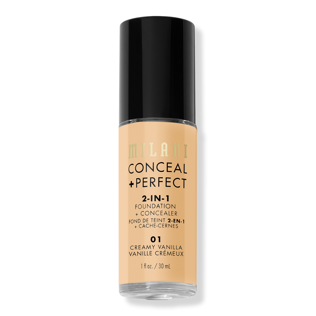 Milani Conceal + Perfect 2-in-1 Foundation + Concealer, Creamy Vanilla, 1 oz