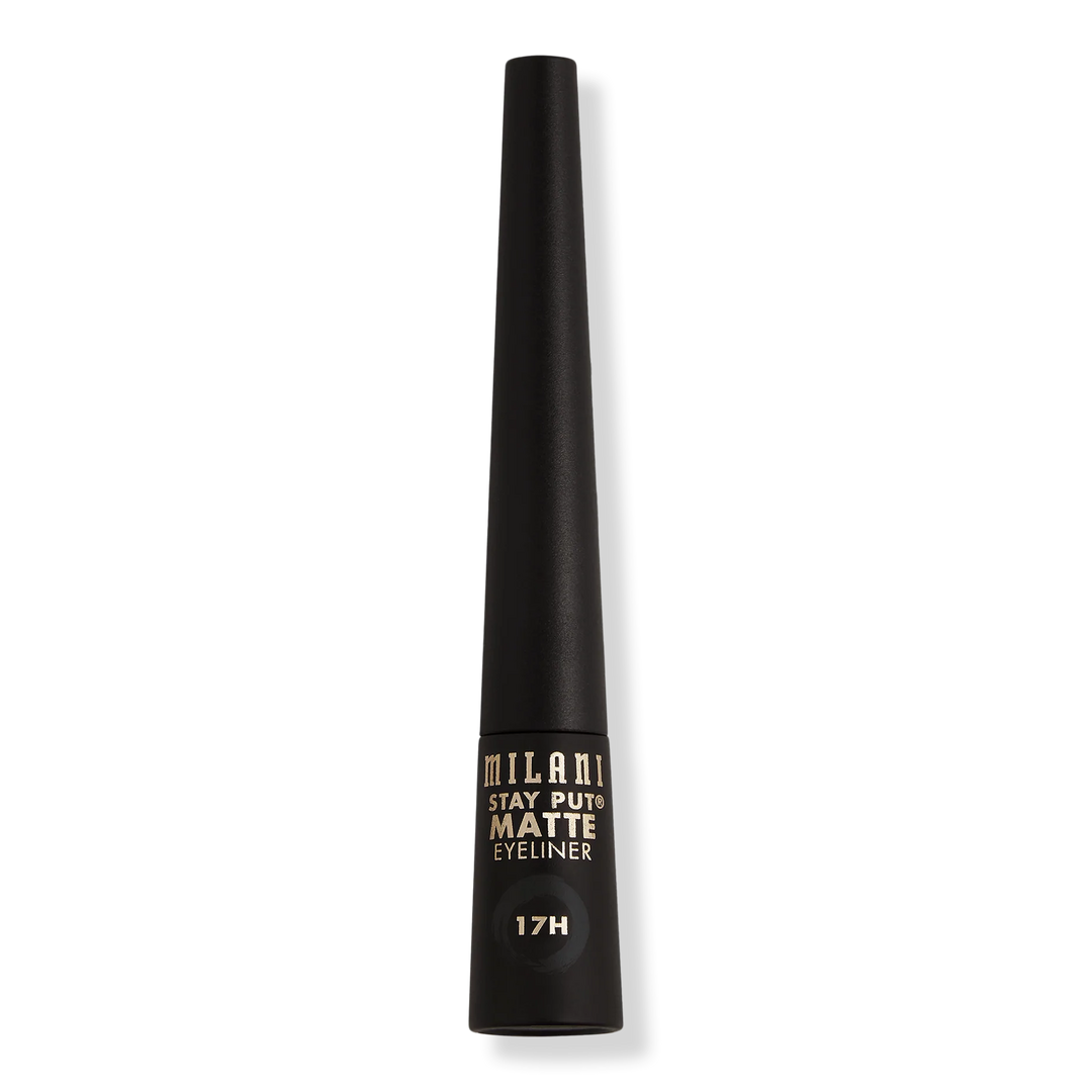 Milani Stay Put Matte 17HR Wear Liquid Eyeliner, Black Matte, 0.09 oz