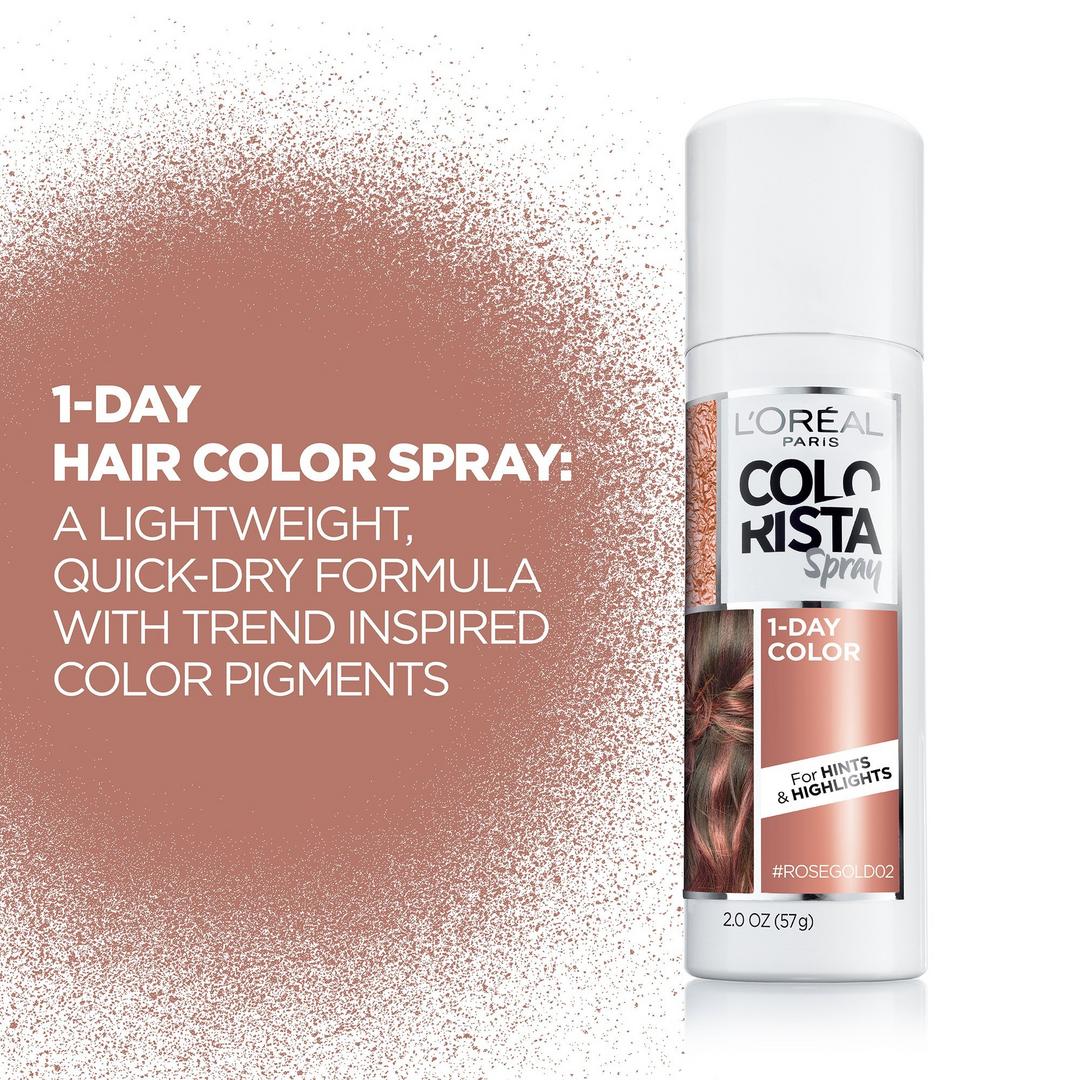 L'Oréal Colorista 1-Day Spray, Rosegold, 2 oz