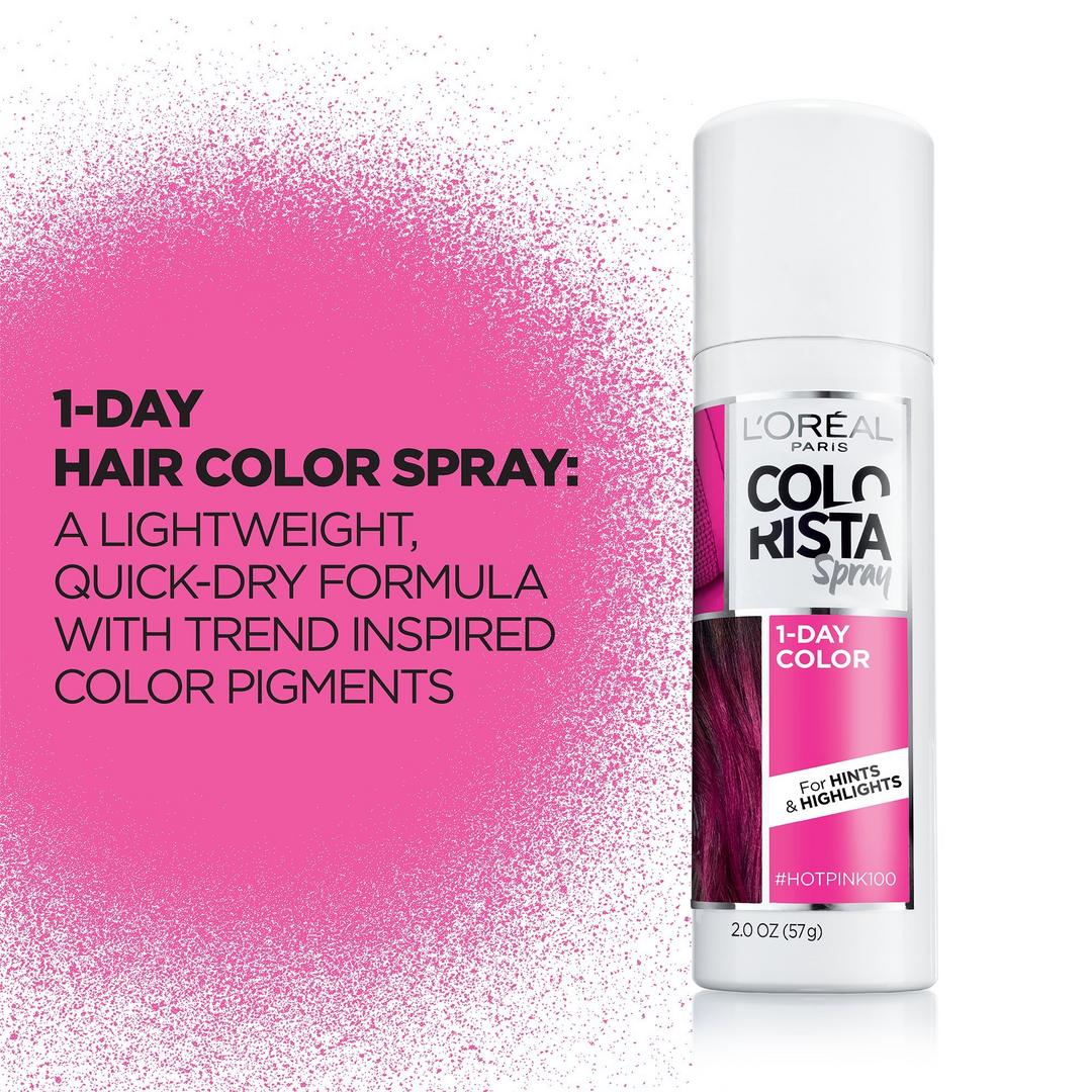 L'Oréal Colorista 1-Day Spray, Hotpink, 2 oz