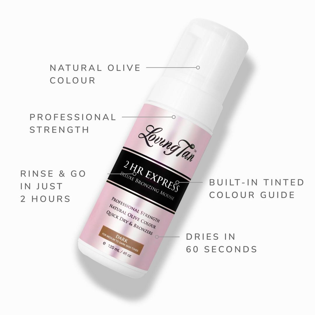 Loving Tan 2 HR Express Self Tanning Mousse Dark, 4 oz