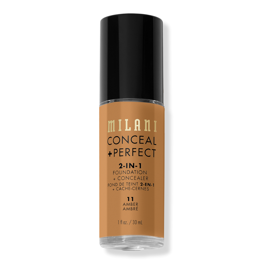Milani Conceal + Perfect 2-in-1 Foundation + Concealer, Amber, 1 oz