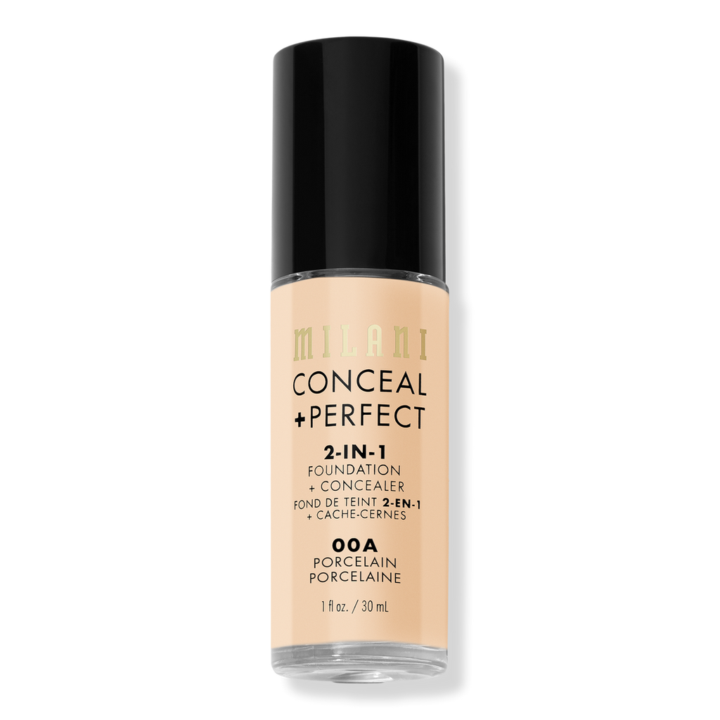 Milani Conceal + Perfect 2-in-1 Foundation + Concealer, Porcelain, 1 oz
