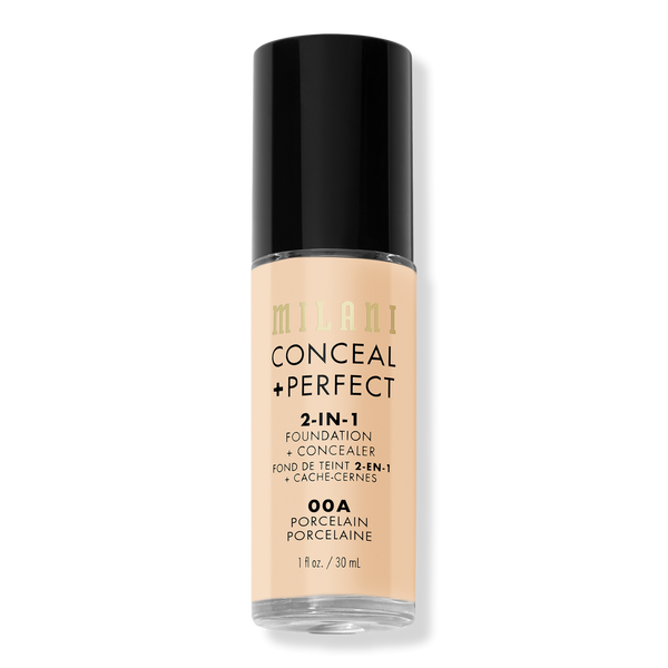 Milani Conceal + Perfect 2-in-1 Foundation + Concealer, Porcelain, 1 oz