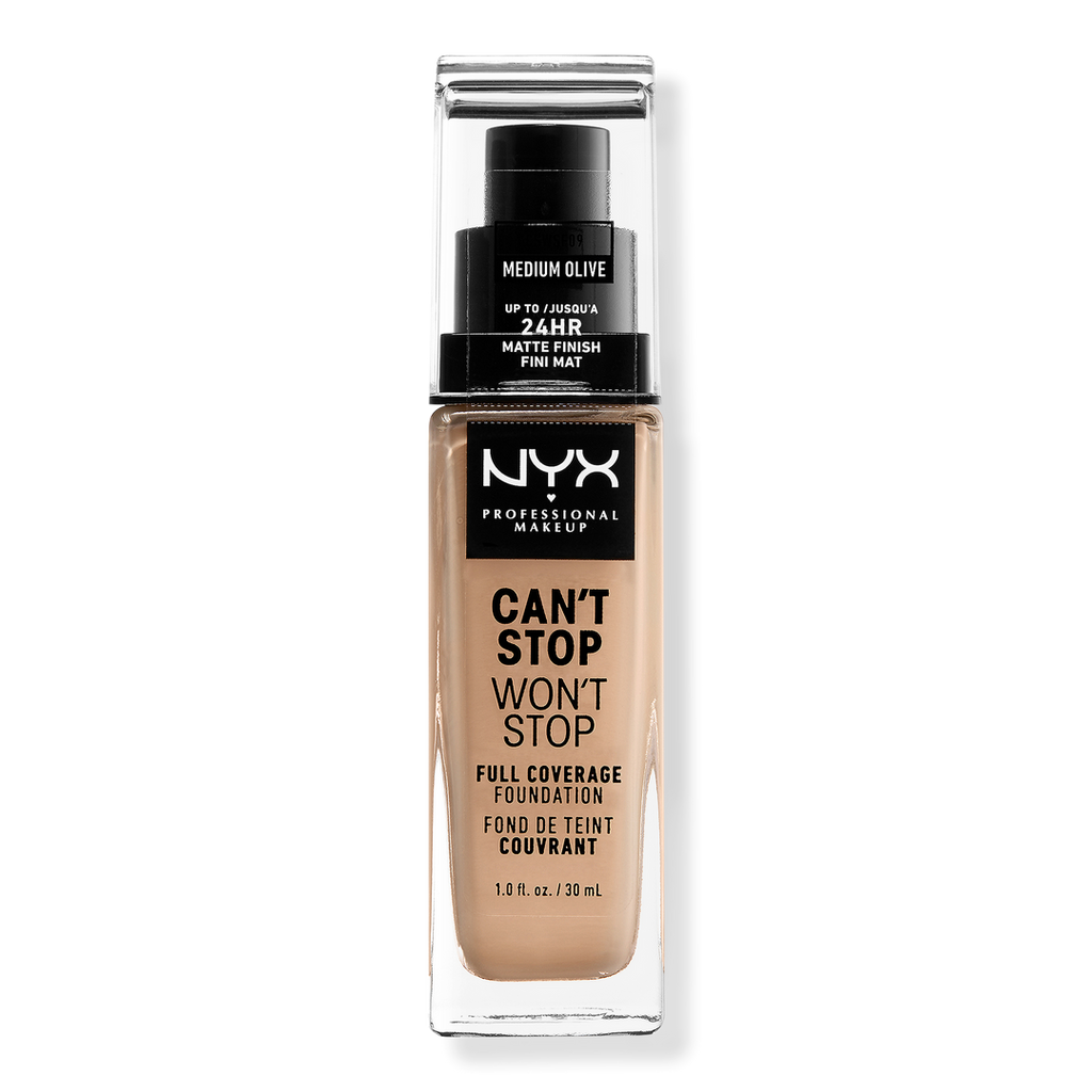 NYX Professional Makeup Can't Stop Won't Stop Foundation, Medium Olive, 1 oz