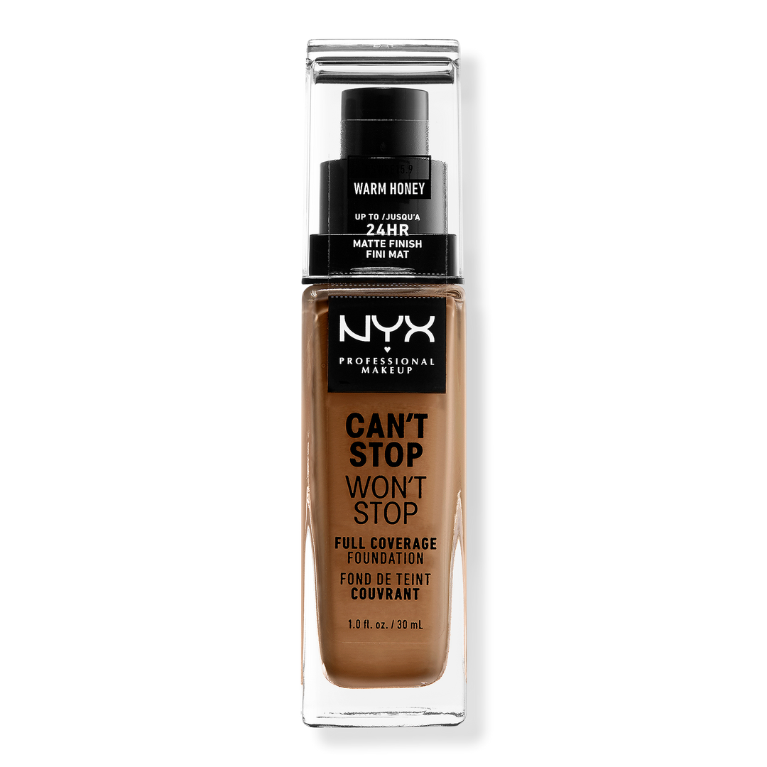 NYX Professional Makeup Can't Stop Won't Stop Foundation, Warm Honey, 1 oz