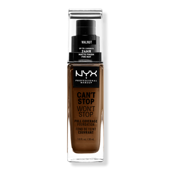 NYX Professional Makeup Can't Stop Won't Stop Foundation, Walnut, 1 oz