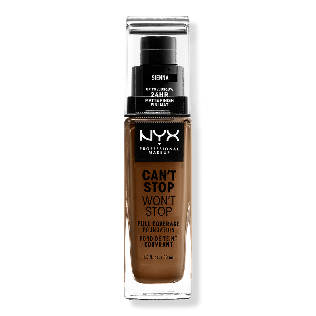 NYX Professional Makeup Can't Stop Won't Stop Foundation, Sienna, 1 oz