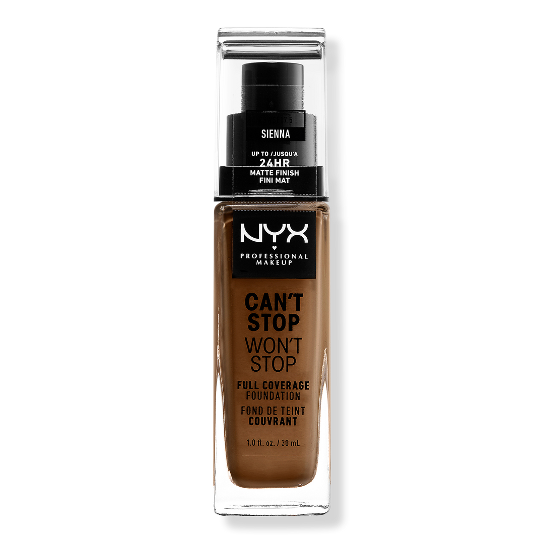 NYX Professional Makeup Can't Stop Won't Stop Foundation, Sienna, 1 oz
