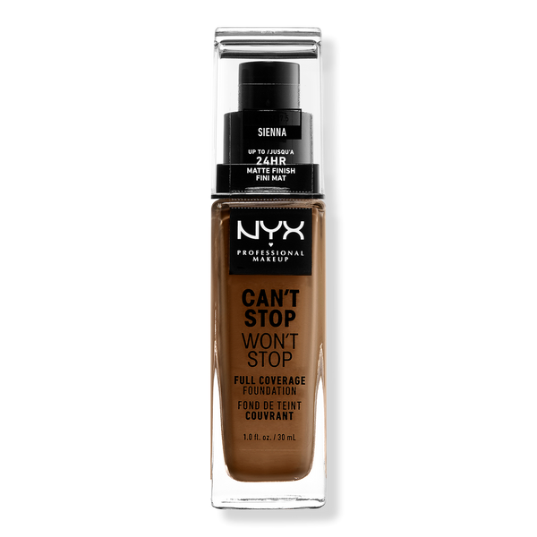 NYX Professional Makeup Can't Stop Won't Stop Foundation, Sienna, 1 oz