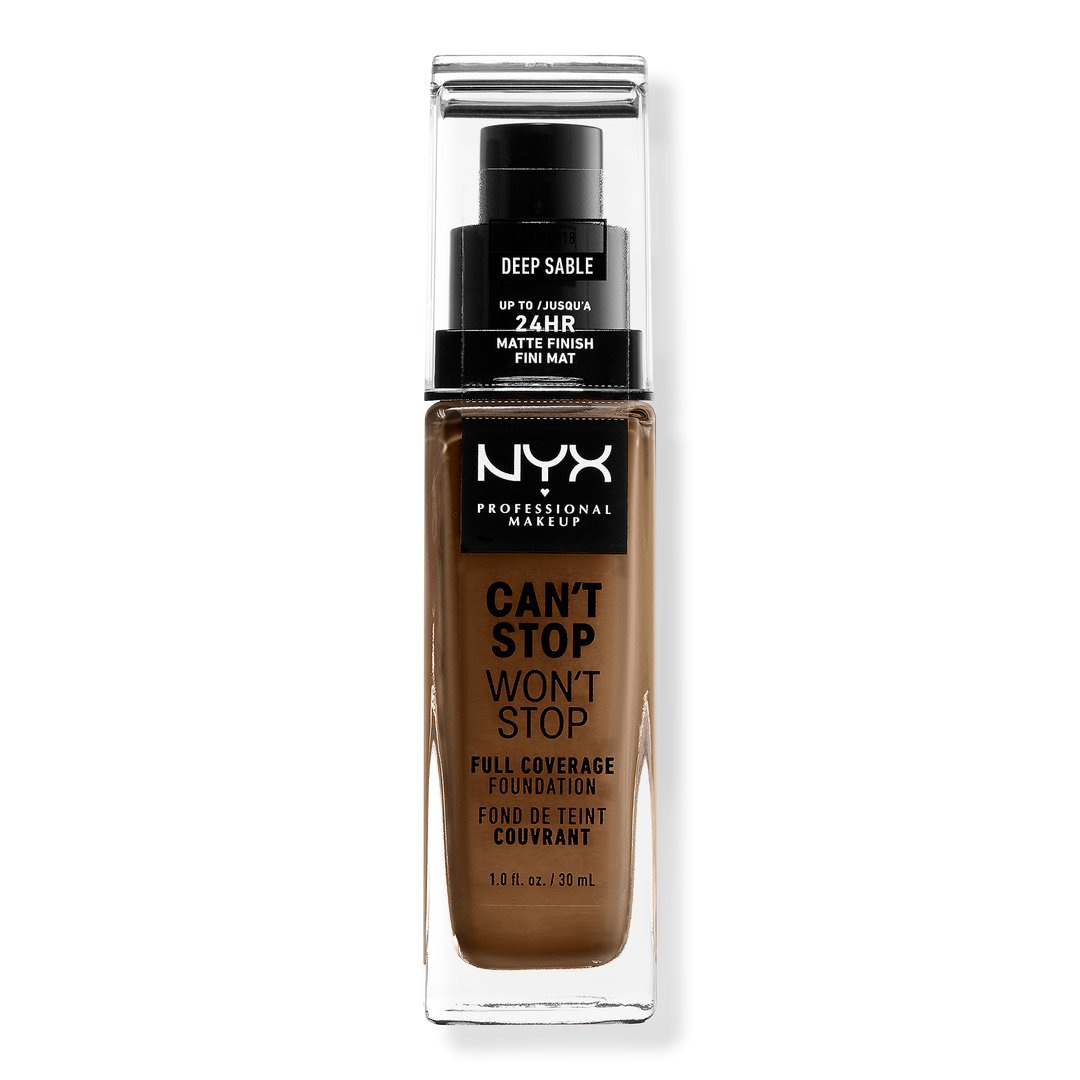 NYX Professional Makeup Can't Stop Won't Stop Foundation, Deep Sable, 1 oz