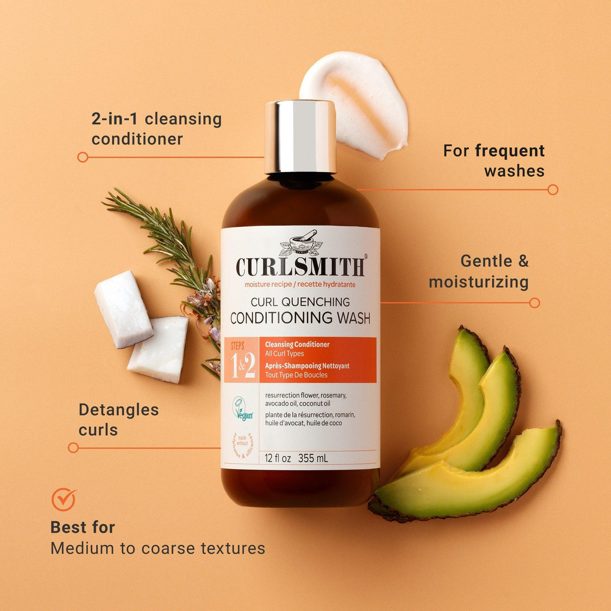 Curl Quenching Cleansing Conditioning Wash