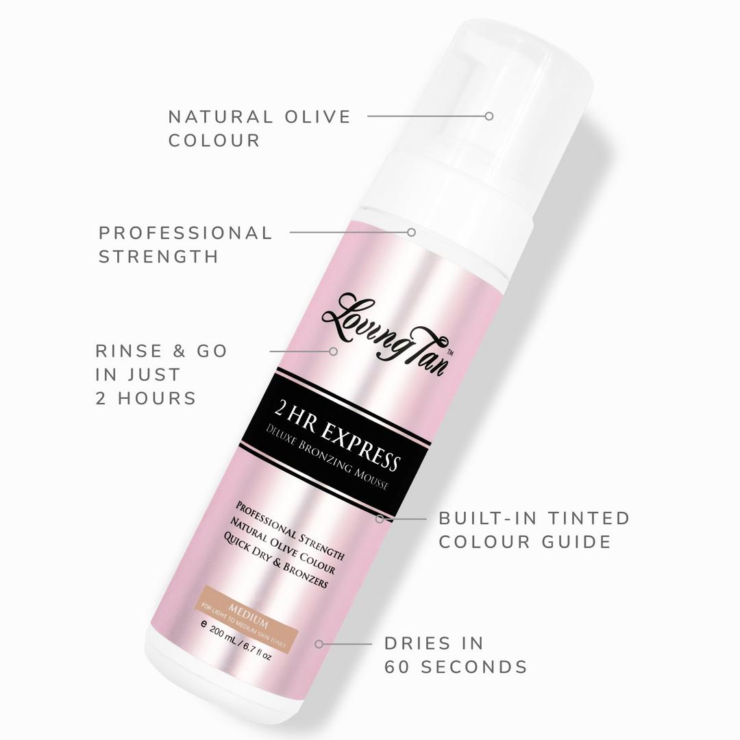 Loving Tan 2 HR Express Self Tanning Mousse Medium, 6.7 oz