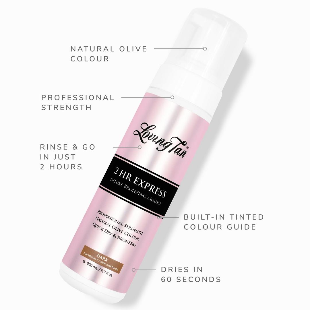 Loving Tan 2 HR Express Self Tanning Mousse Dark, 6.7 oz
