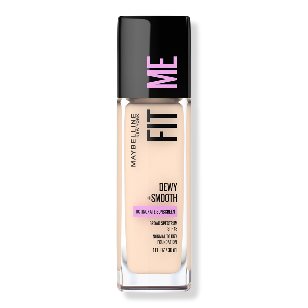 Maybelline Fit Me Dewy + Smooth Foundation, Fair Porcelain, 1 oz