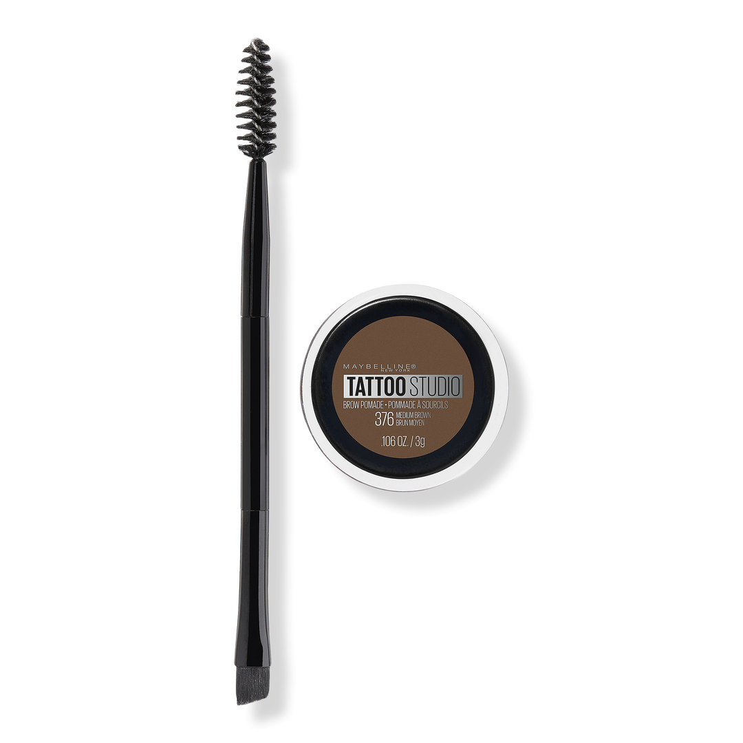 Maybelline TattooStudio Brow Pomade, Medium Brown, 0.10 oz