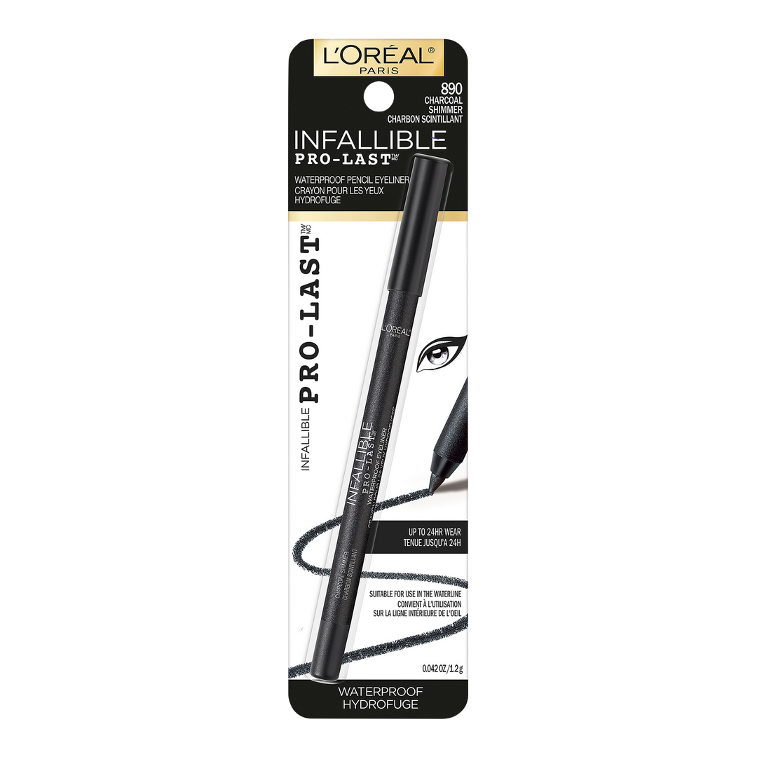 L'Oréal Infallible Pro-Last Waterproof Pencil Eyeliner, Black Shimmer, 0.042 oz