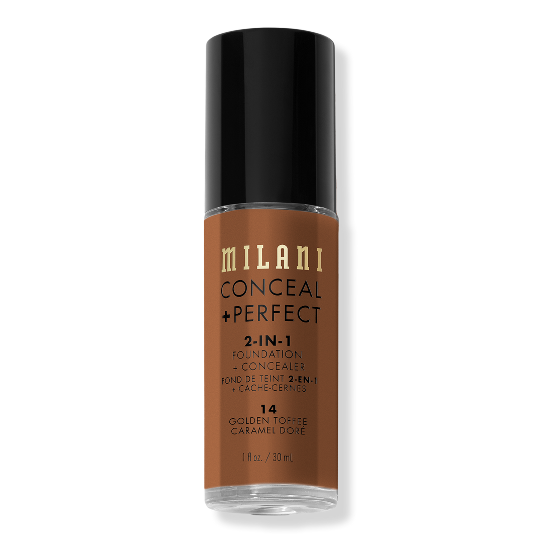 Milani Conceal + Perfect 2-in-1 Foundation + Concealer, Golden Toffee, 1 oz