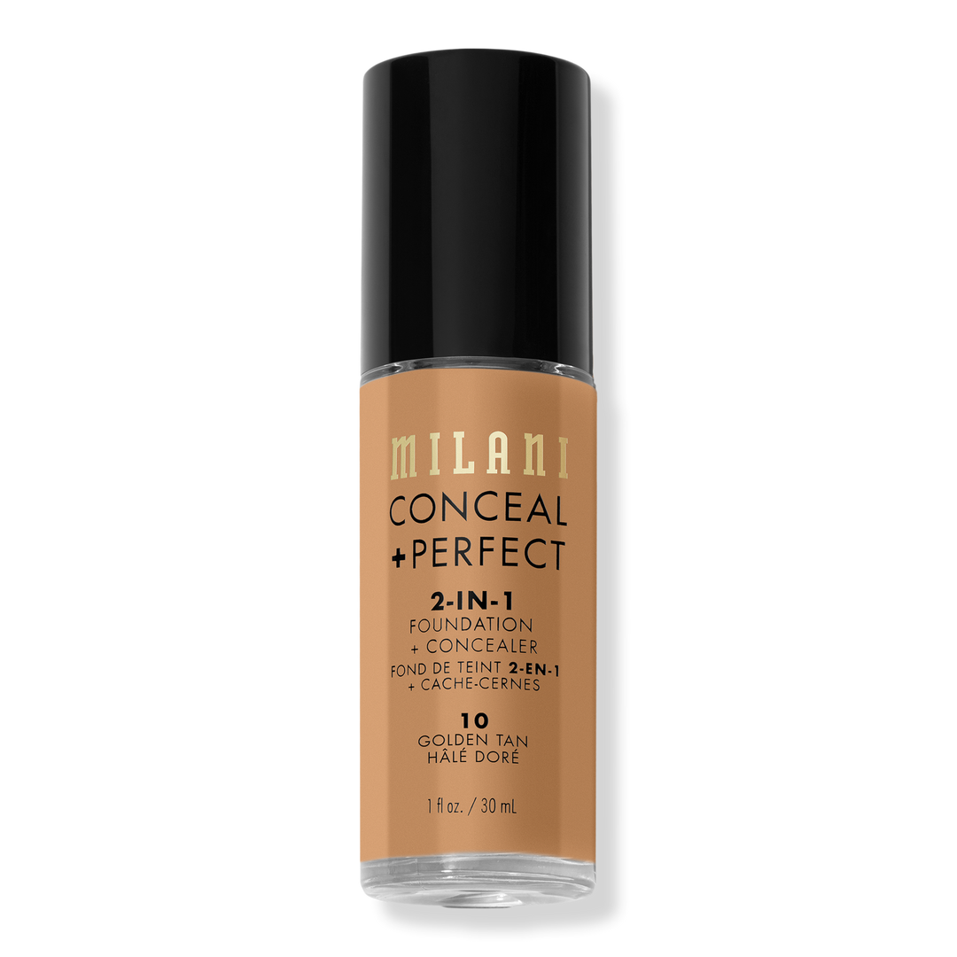 Milani Conceal + Perfect 2-in-1 Foundation + Concealer, Golden Tan, 1 oz