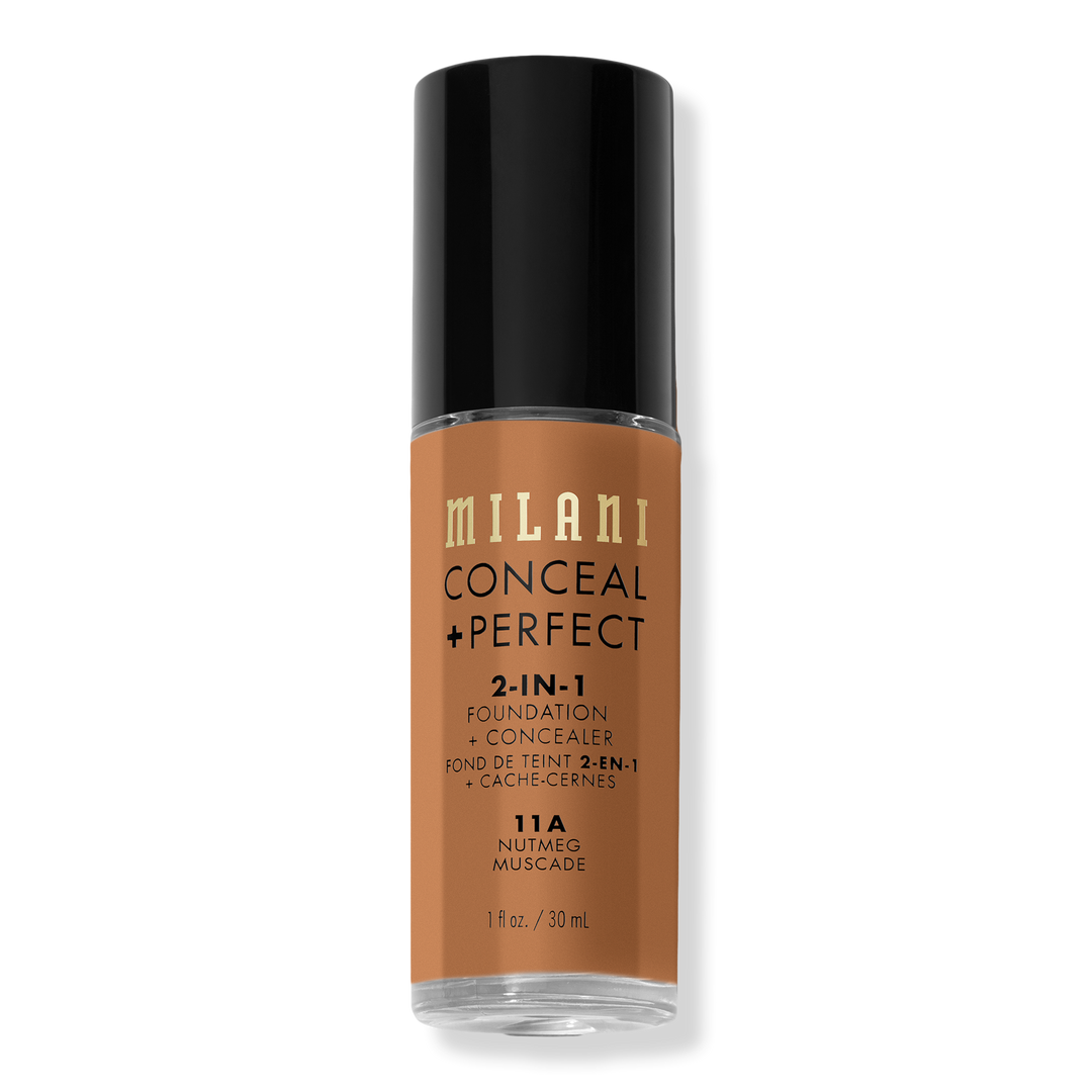 Milani Conceal + Perfect 2-in-1 Foundation + Concealer, Nutmeg, 1 oz