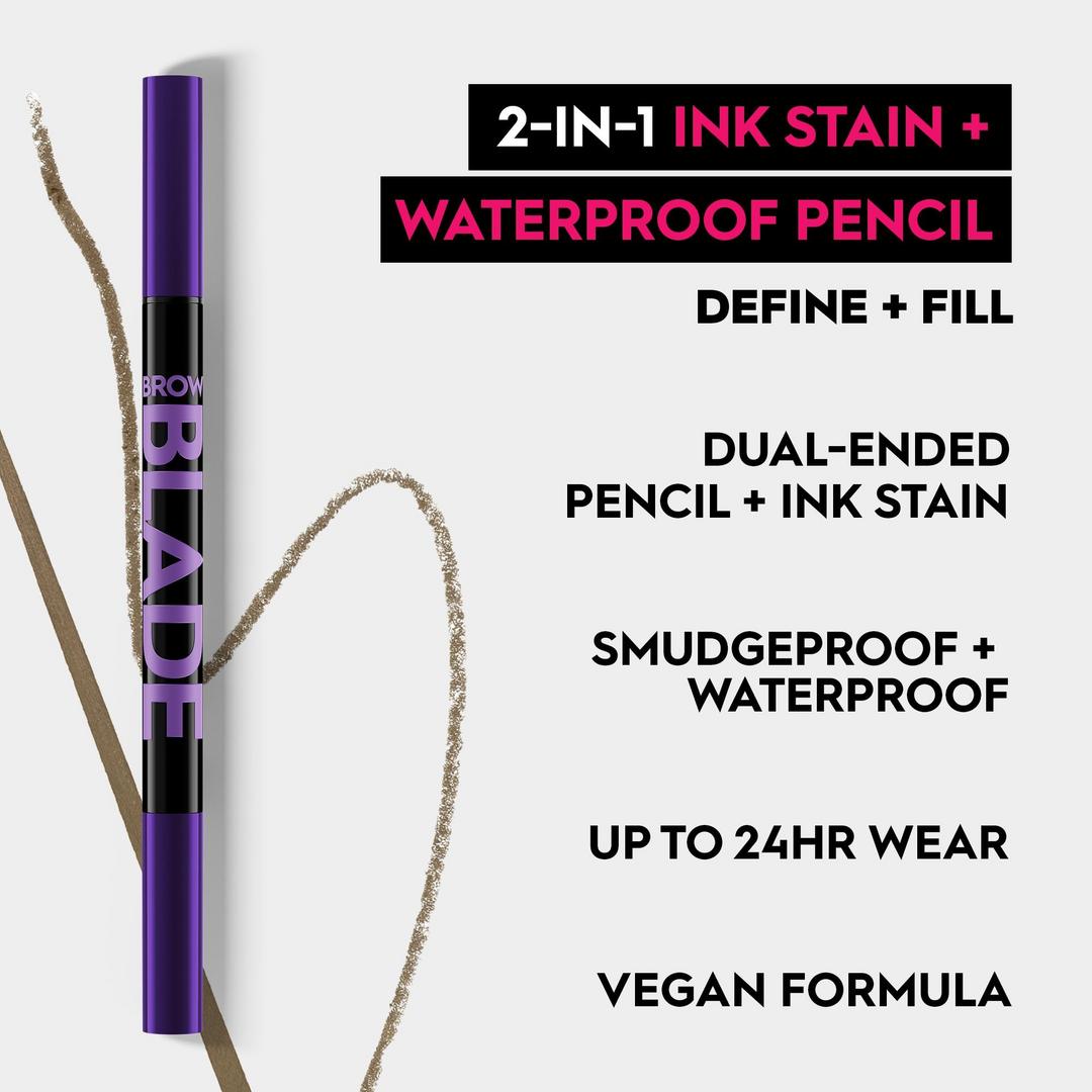 Urban Decay Cosmetics Brow Blade Waterproof Eyebrow Pencil & Ink Stain, Taupe Trap, 0.01 oz