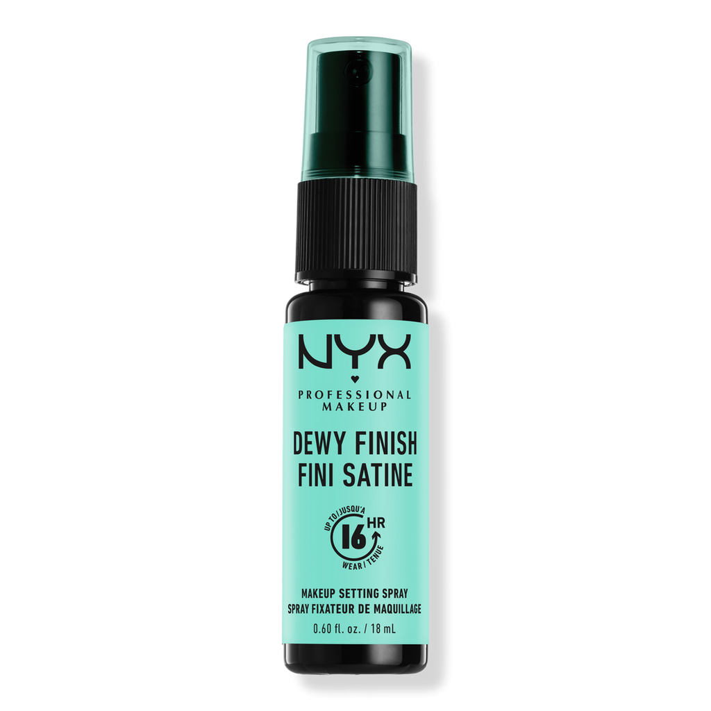 NYX Professional Makeup Dewy Finish Long Lasting Makeup Setting Spray Vegan Formula, 0.60 oz