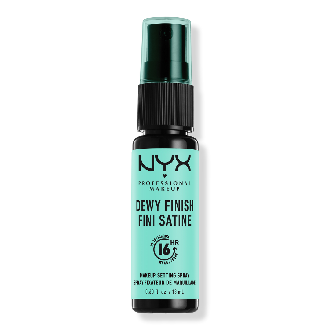 NYX Professional Makeup Dewy Finish Long Lasting Makeup Setting Spray Vegan Formula, 0.60 oz