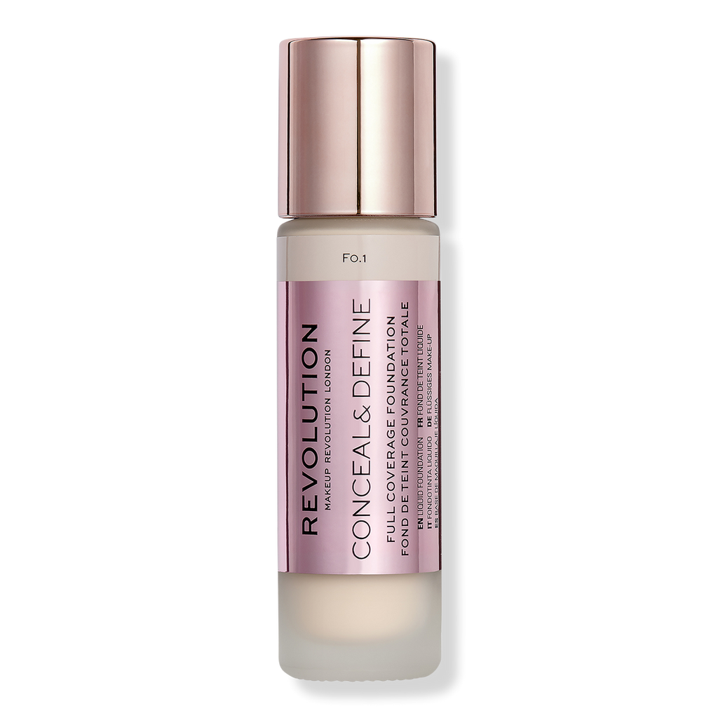 Makeup Revolution Conceal & Define Full Coverage Foundation, F0.1, 0.8 oz