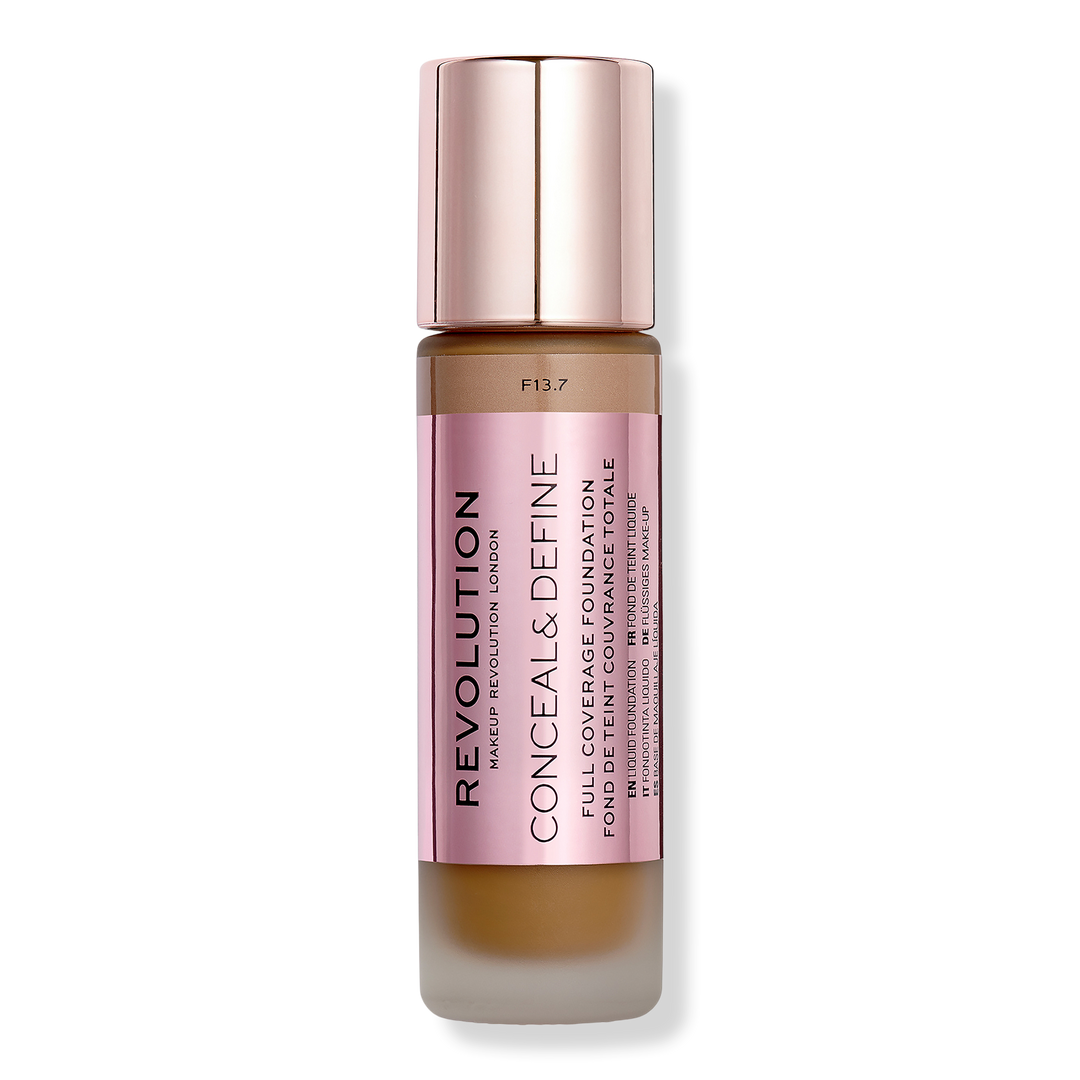 Makeup Revolution Conceal & Define Full Coverage Foundation, F13.7, 0.8 oz