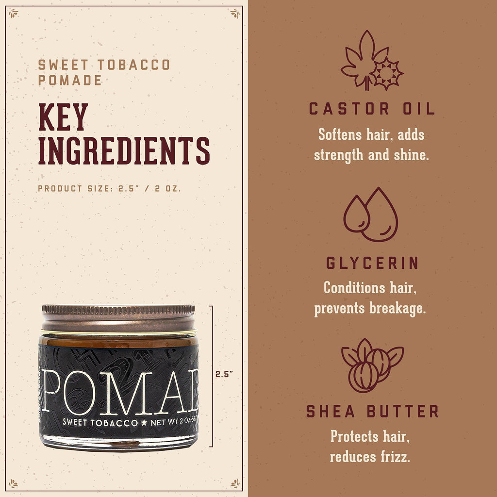 Sweet Tobacco Medium Hold, High Shine Hair Styling Pomade