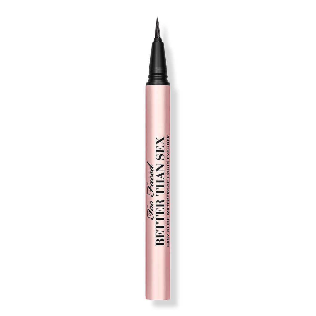 Too Faced Better Than Sex Easy Glide Waterproof Liquid Eyeliner, Intense Black, 0.02 oz