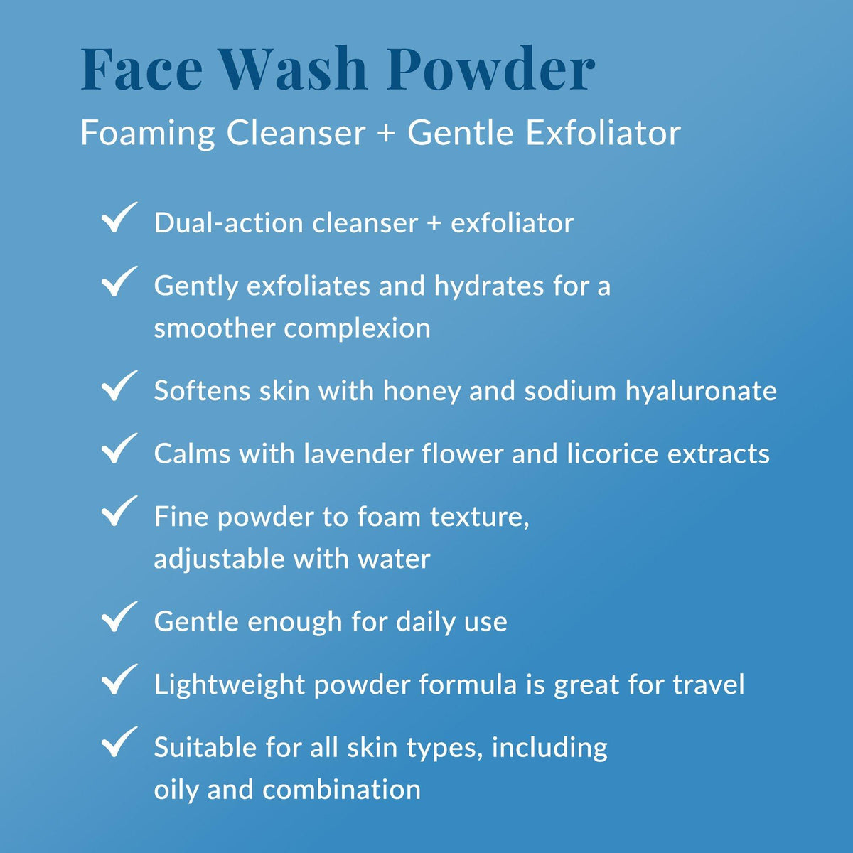 Face Wash Powder Facial Cleanser