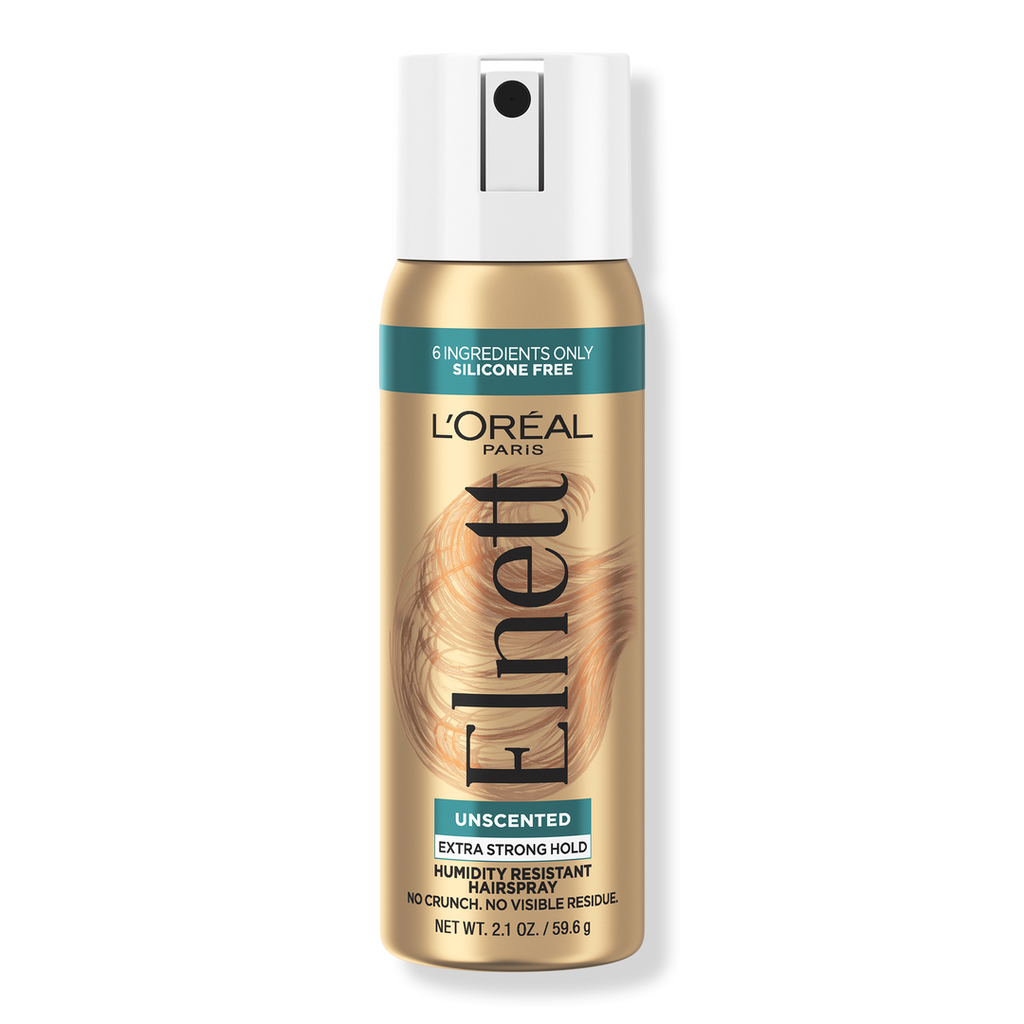 L'Oréal Travel Size Elnett Satin Extra Strong Hold, Light Hairspray Unscented, 2.2 oz