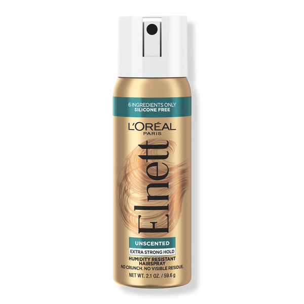 L'Oréal Travel Size Elnett Satin Extra Strong Hold, Light Hairspray Unscented, 2.2 oz