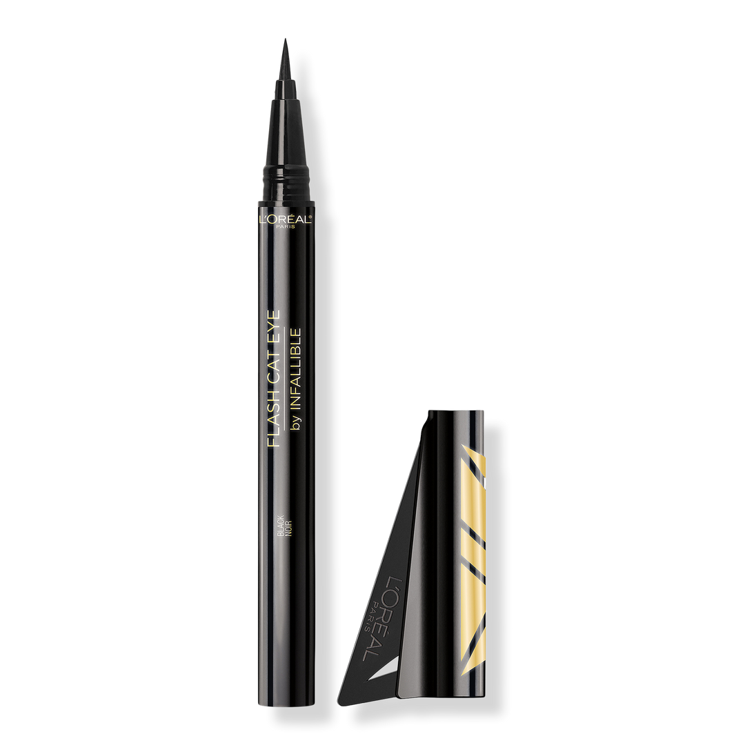 L'Oréal Infallible Flash Cat Eye Waterproof Liquid Eyeliner, Black, 0.18 oz