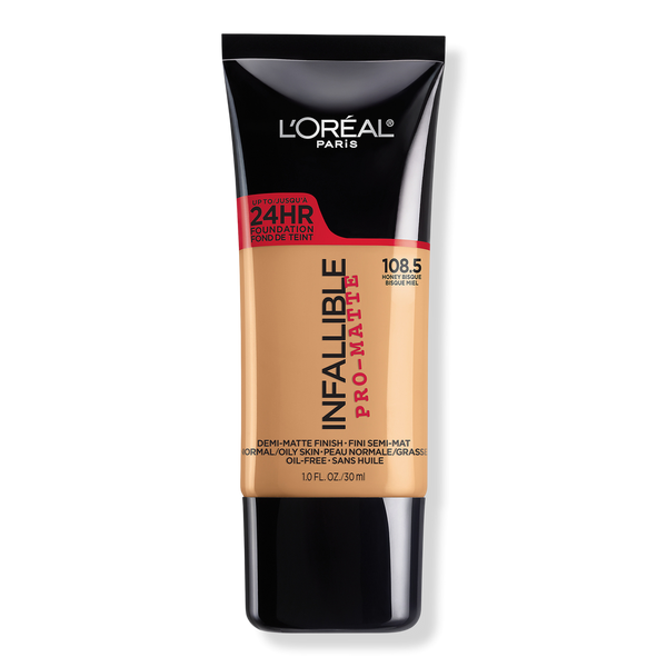 L'Oréal Infallible Pro-Matte Liquid Longwear Foundation, 108.5 Honey Bisque, 1 oz