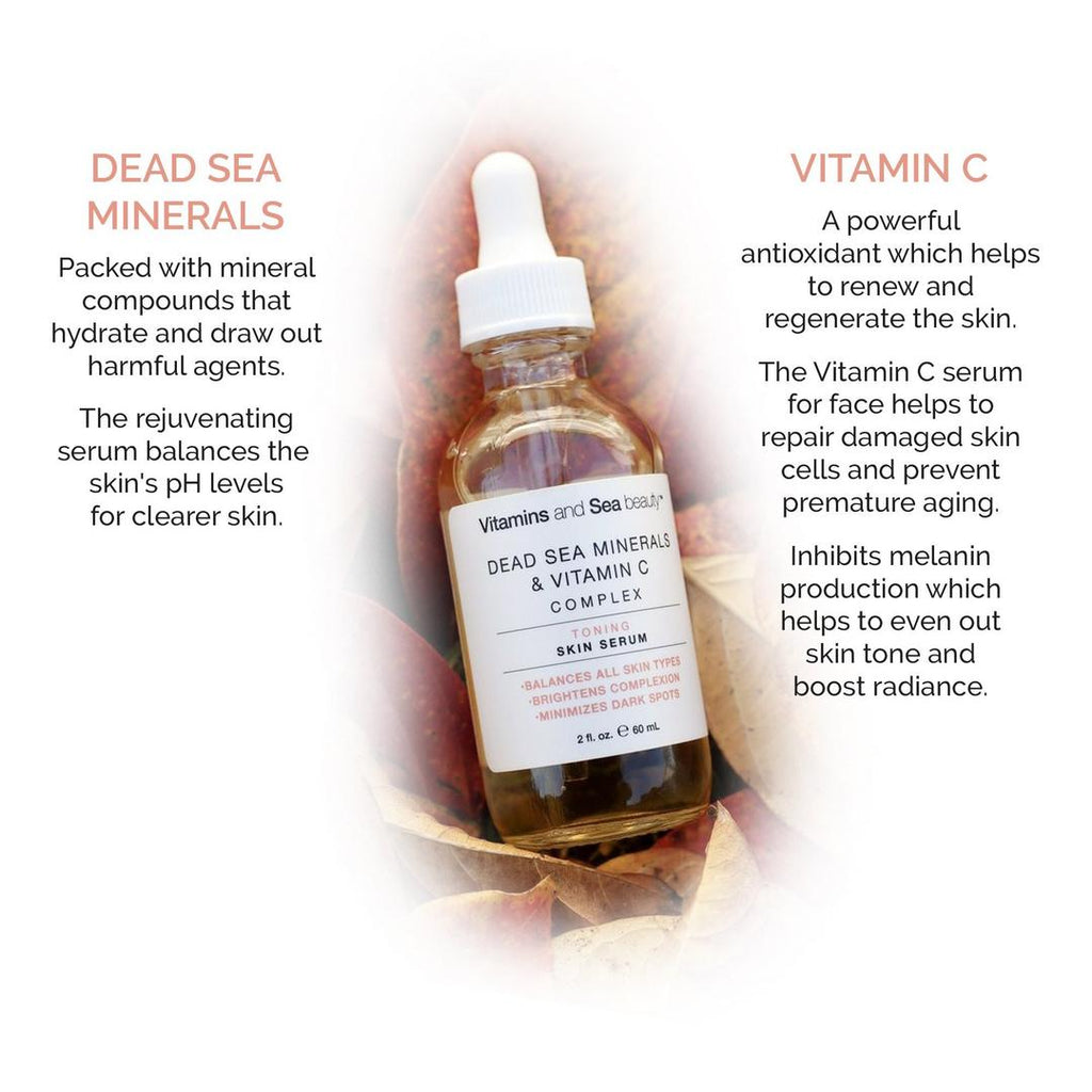 VitaminSea.beauty Dead Sea Minerals & Vitamin C Complex Toning Skin Serum, 2 oz